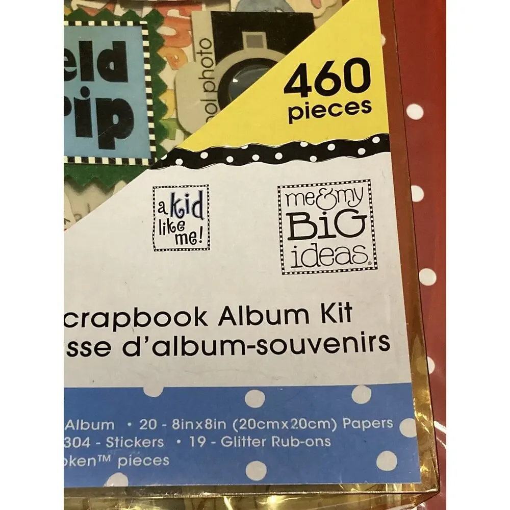 Me & My Big Ideas School Days 8x8 Scrapbook Photo Album Kit ~ 480 Pieces‎
